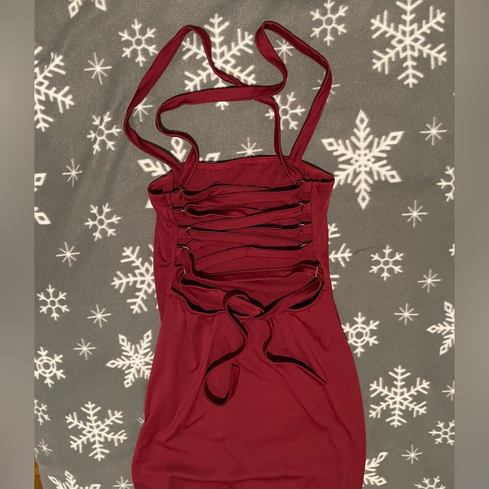 Burgundy Bodycon Dress